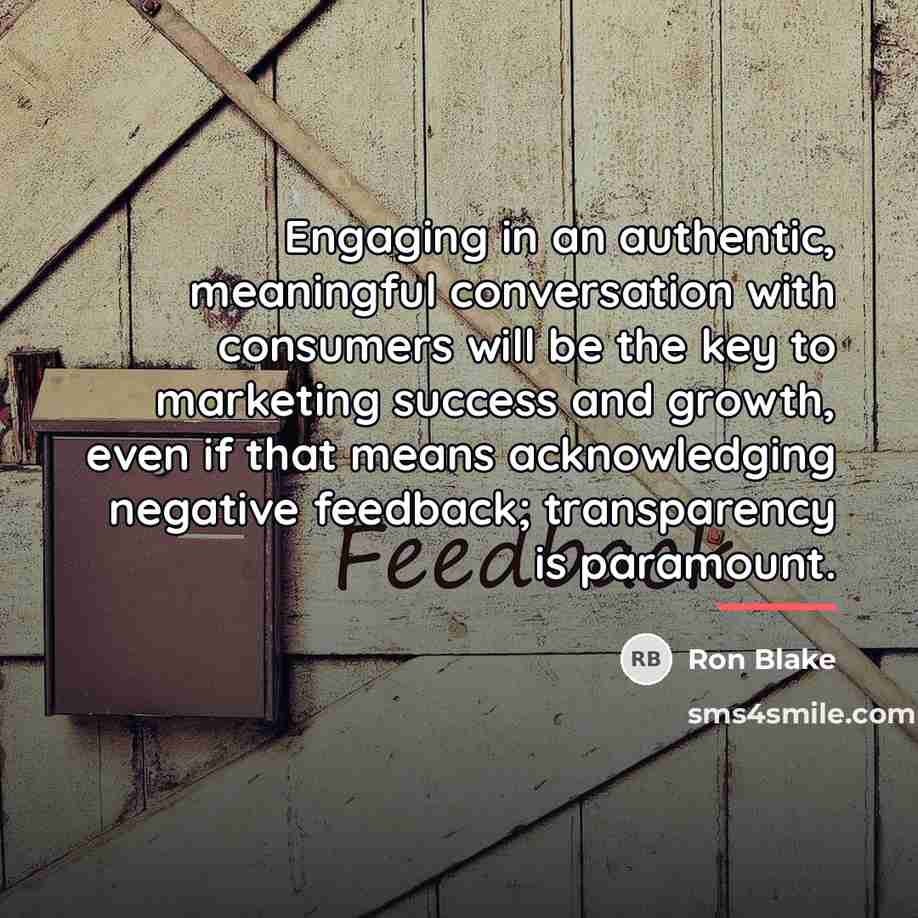 “Engaging in an authentic, meaningful conversation with consumers will be…” quote by Ron Blake