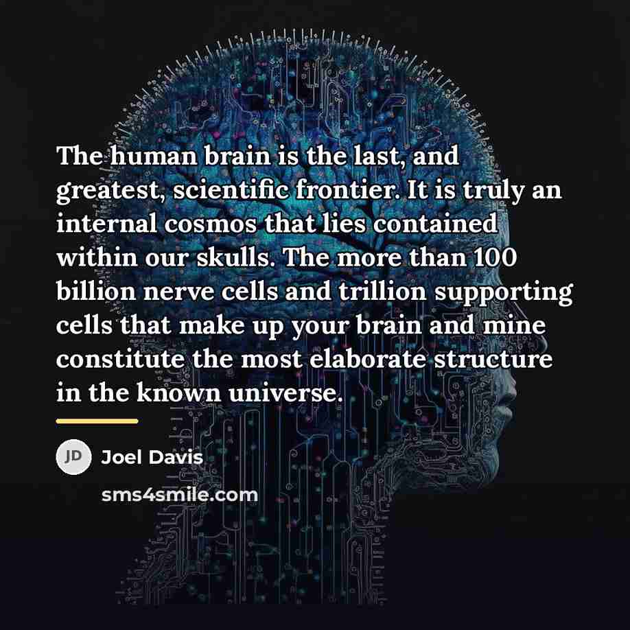 “The human brain is the last, and greatest, scientific frontier.…” quote by Joel Davis