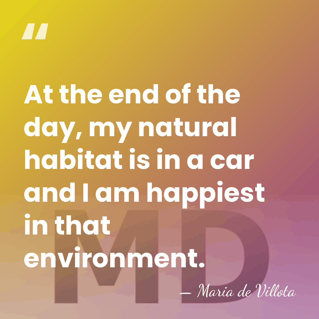 At the end of the day, my natural habitat is in a&hellip; - Maria de Villota