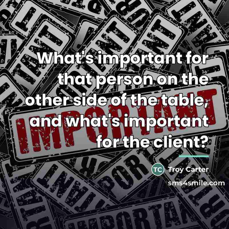 “What's important for that person on the other side of…” quote by Troy Carter