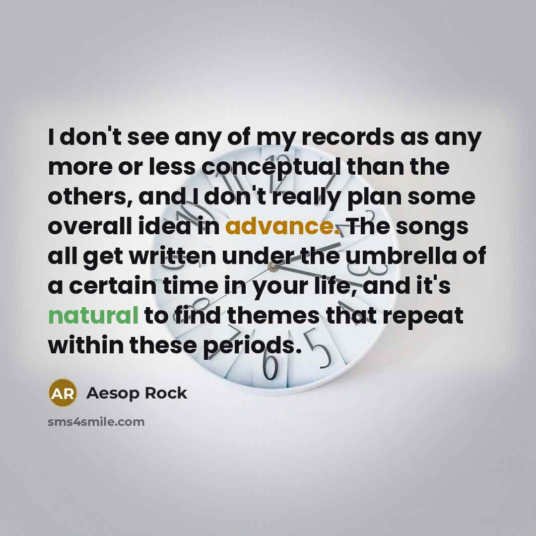 “I don't see any of my records as any more…” quote by Aesop Rock