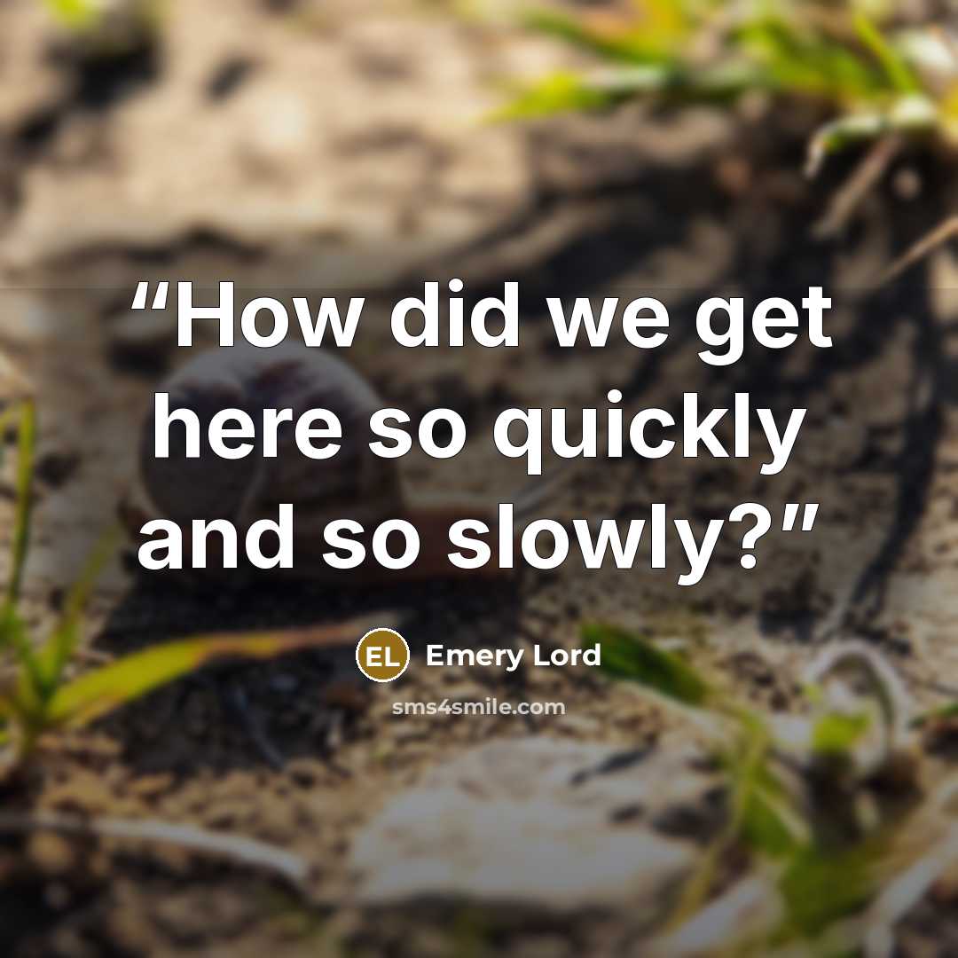 “How did we get here so quickly and so slowly?” quote by Emery Lord