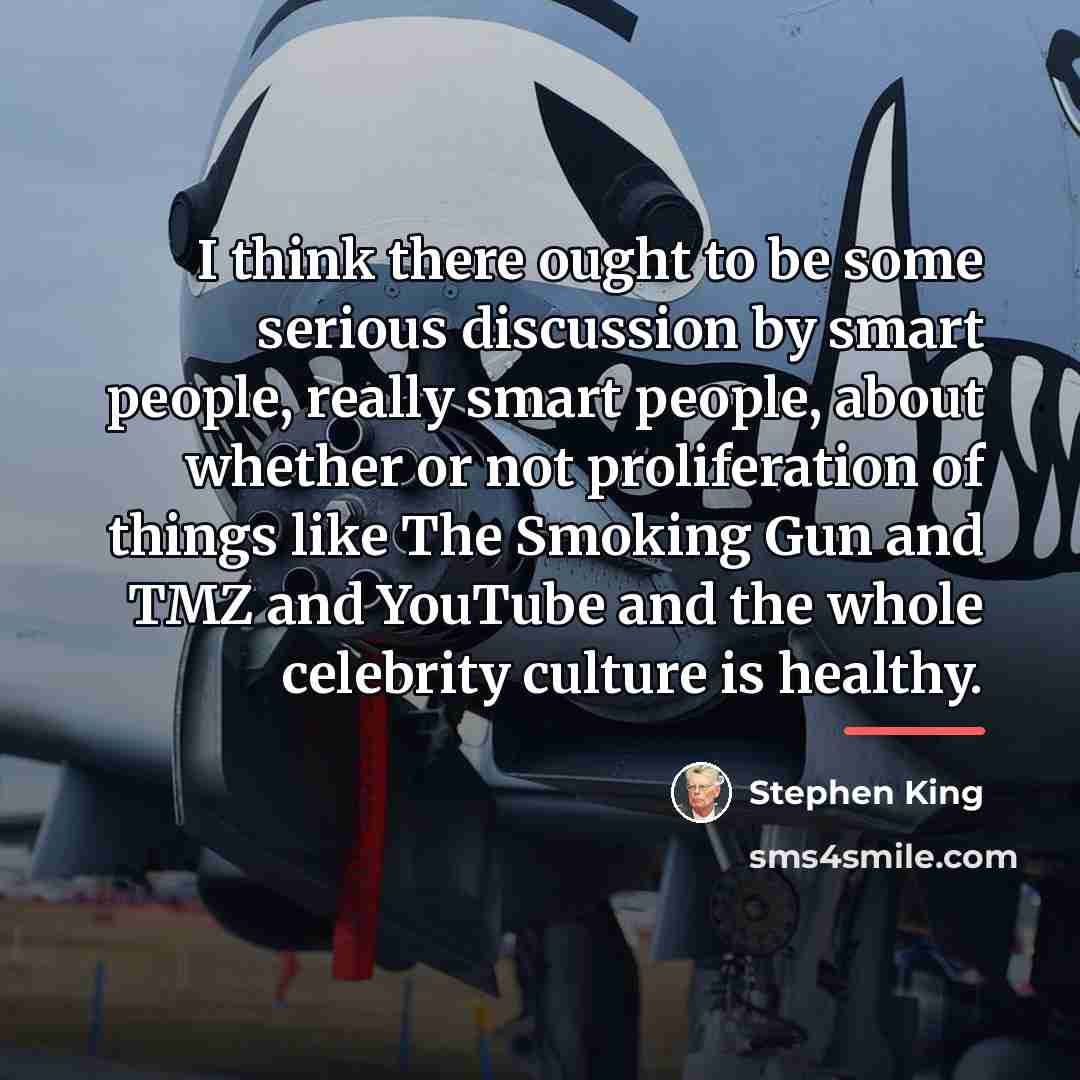 “I think there ought to be some serious discussion by…” quote by Stephen King