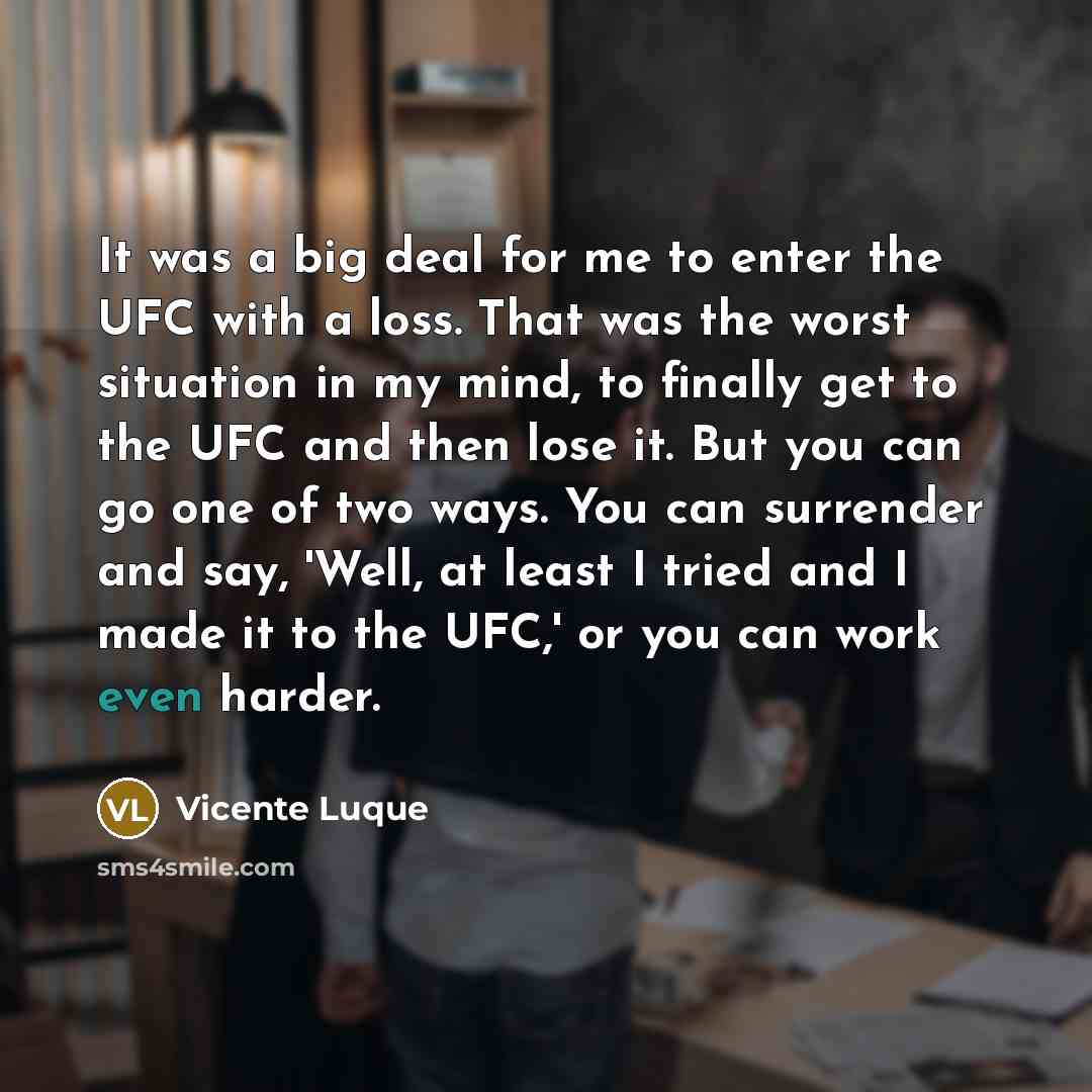 “It was a big deal for me to enter the…” quote by Vicente Luque