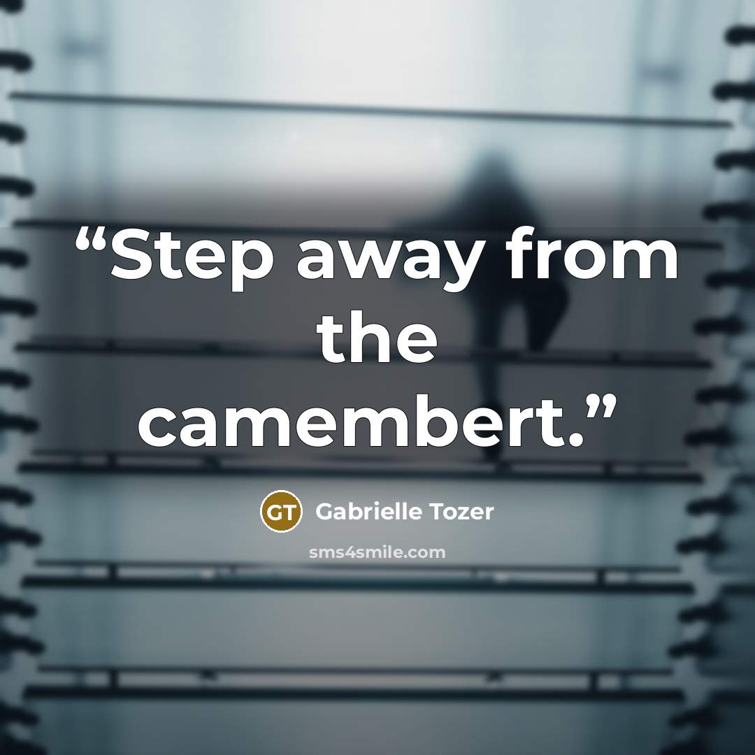 “Step away from the camembert.” quote by Gabrielle Tozer