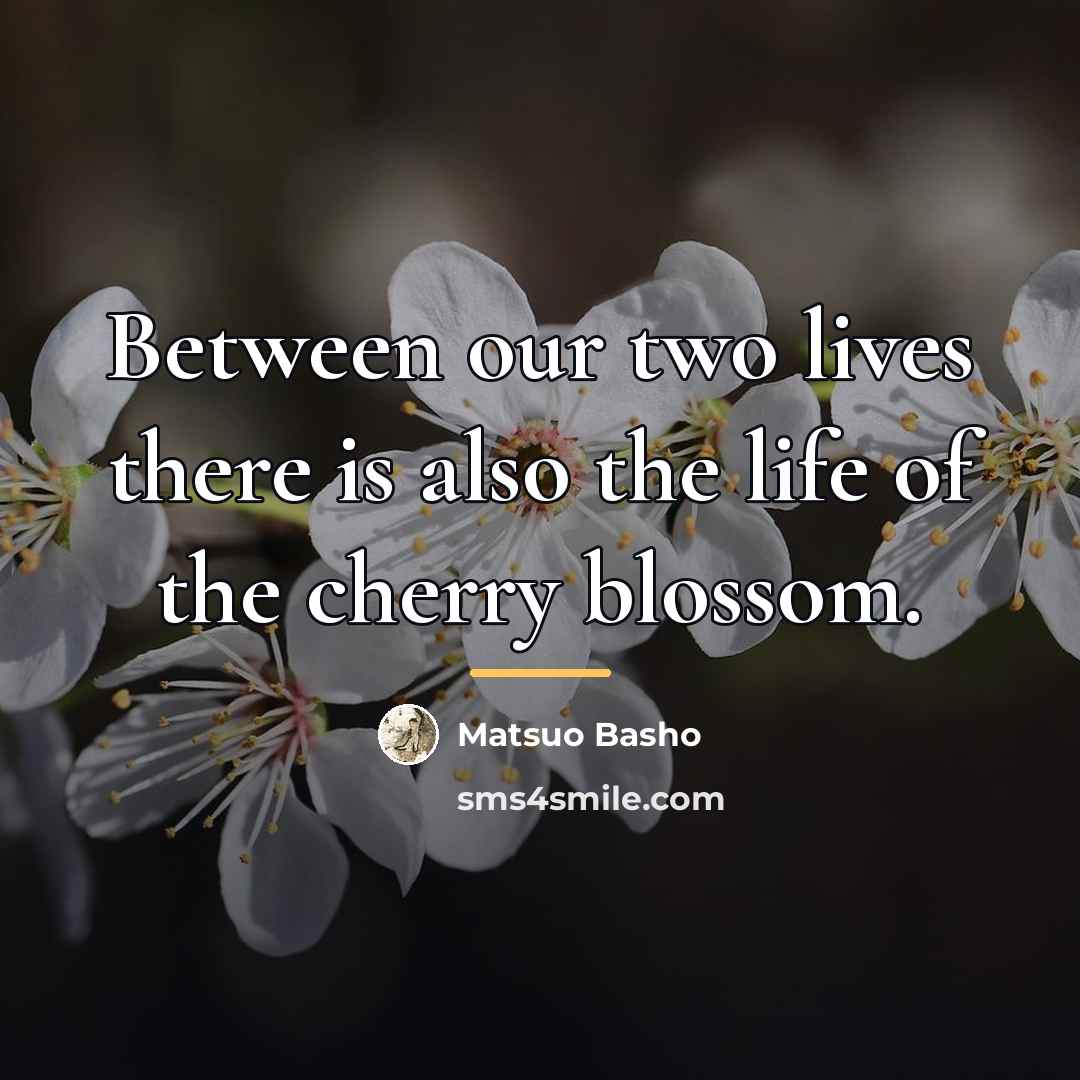 “Between our two lives there is also the life of…” quote by Matsuo Basho