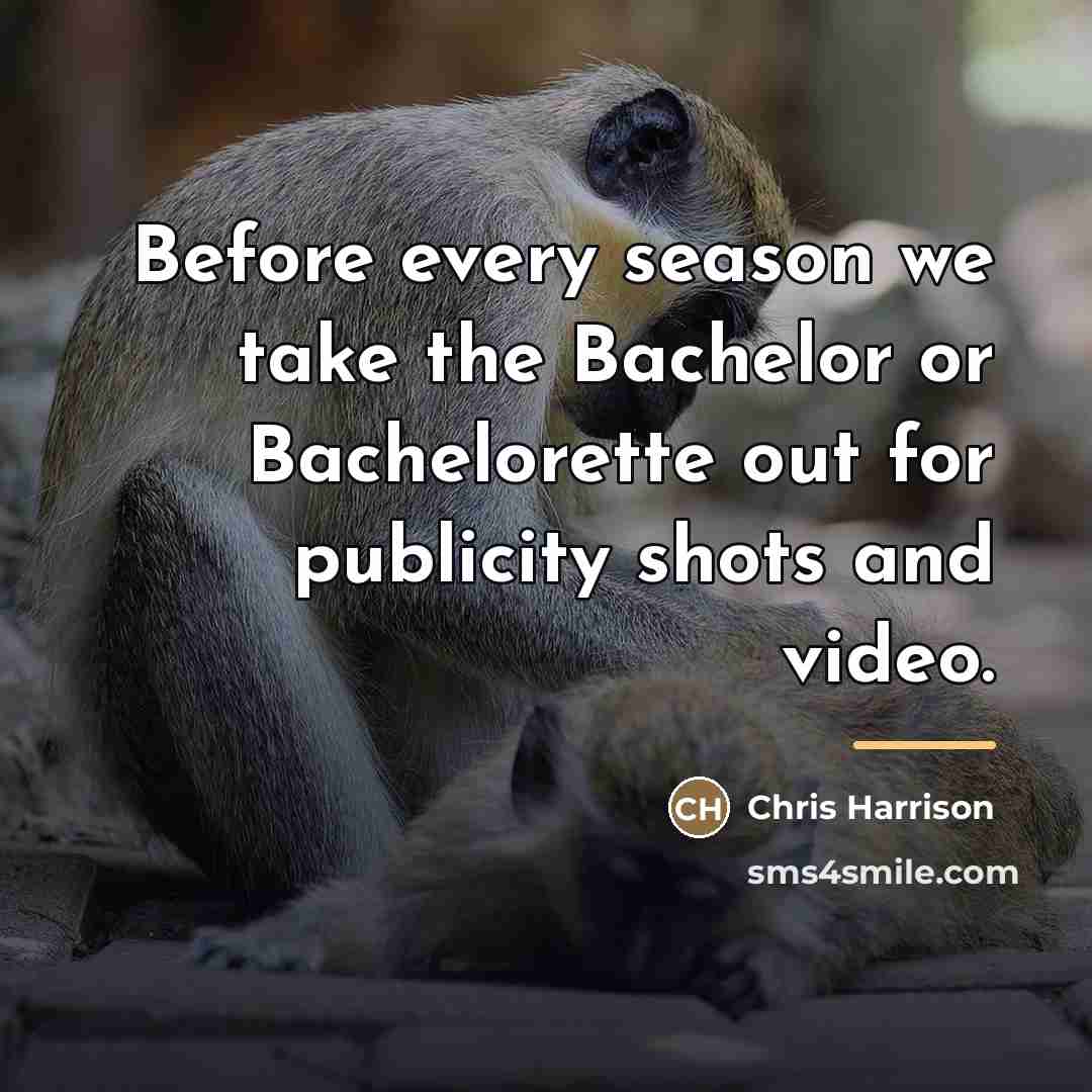 “Before every season we take the Bachelor or Bachelorette out…” quote by Chris Harrison