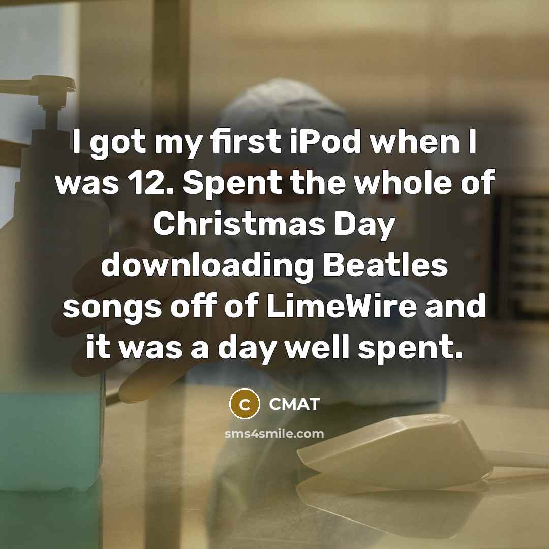 “I got my first iPod when I was 12. Spent…” quote by CMAT