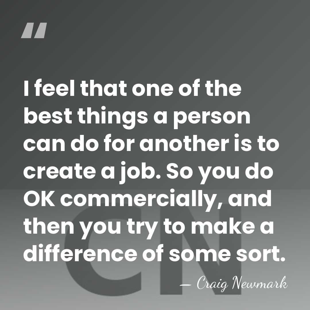 I feel that one of the best things a person can do&hellip; - Craig Newmark