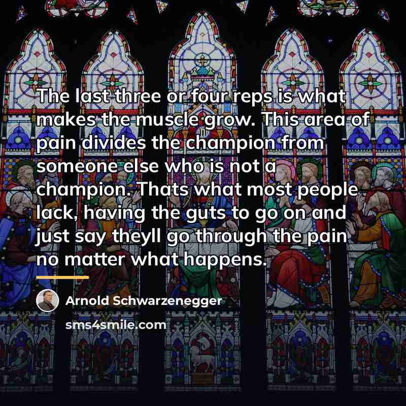 “The last three or four reps is what makes the…” quote by Arnold Schwarzenegger