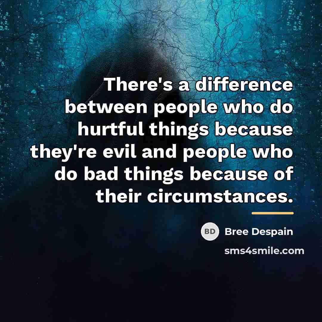 “There's a difference between people who do hurtful things because…” quote by Bree Despain