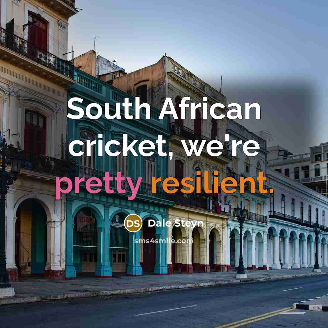 “South African cricket, we're pretty resilient.…” quote by Dale Steyn
