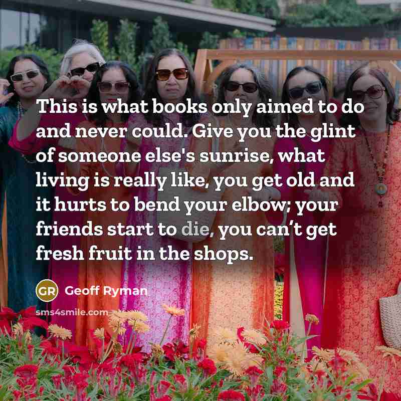 “This is what books only aimed to do and never…” quote by Geoff Ryman
