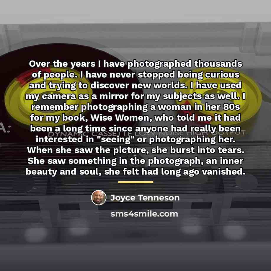 “Over the years I have photographed thousands of people. I…” quote by Joyce Tenneson