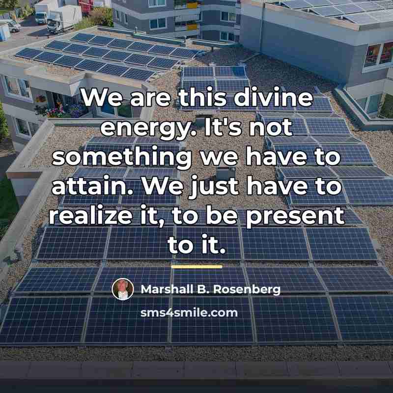 “We are this divine energy. It's not something we have…” quote by Marshall B. Rosenberg