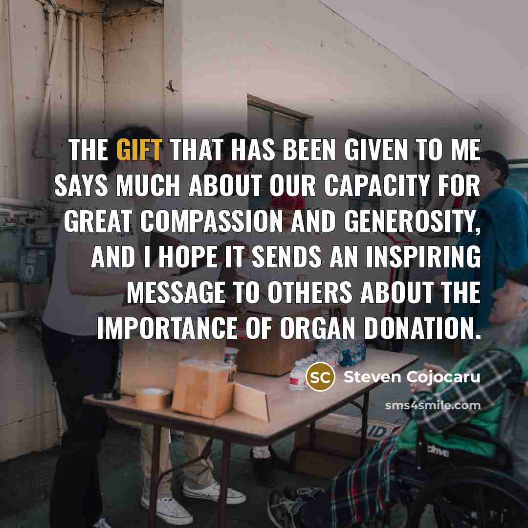 “The gift that has been given to me says much…” quote by Steven Cojocaru