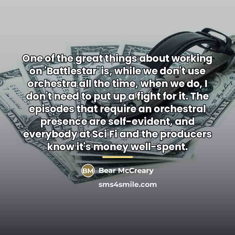 “One of the great things about working on 'Battlestar' is,…” quote by Bear McCreary