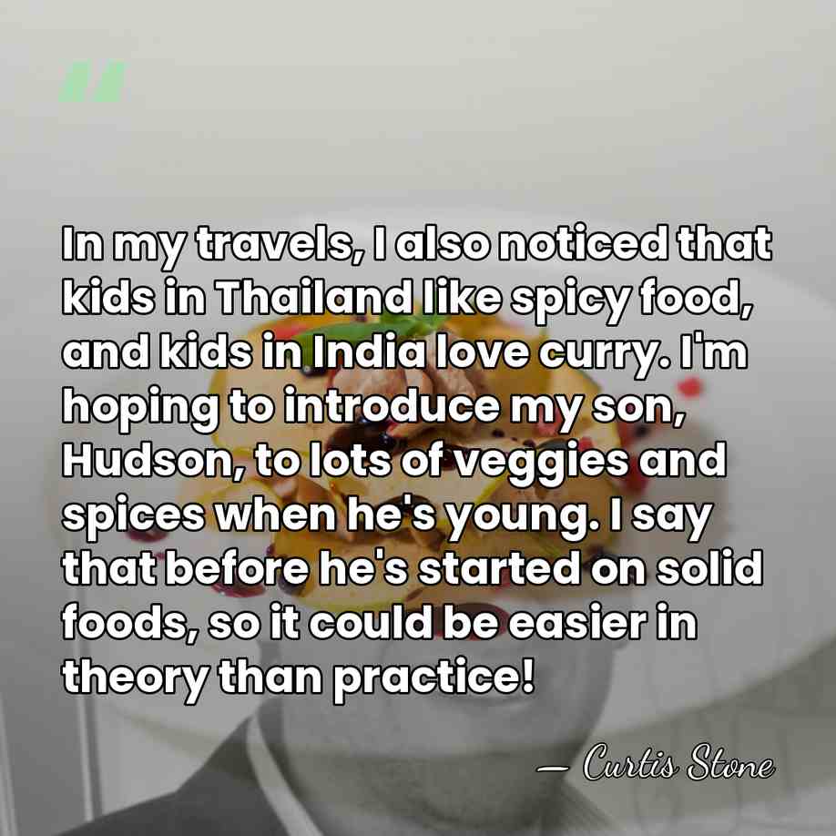 In my travels, I also noticed that kids in Thailand like spicy&hellip; - Curtis Stone