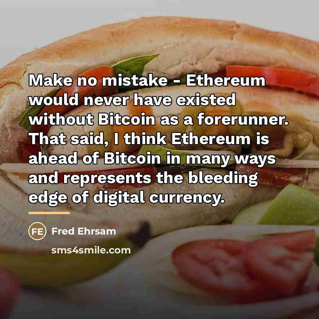 “Make no mistake - Ethereum would never have existed without…” quote by Fred Ehrsam