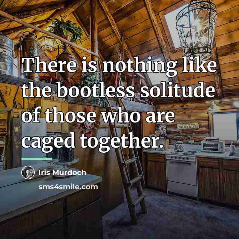 “There is nothing like the bootless solitude of those who…” quote by Iris Murdoch