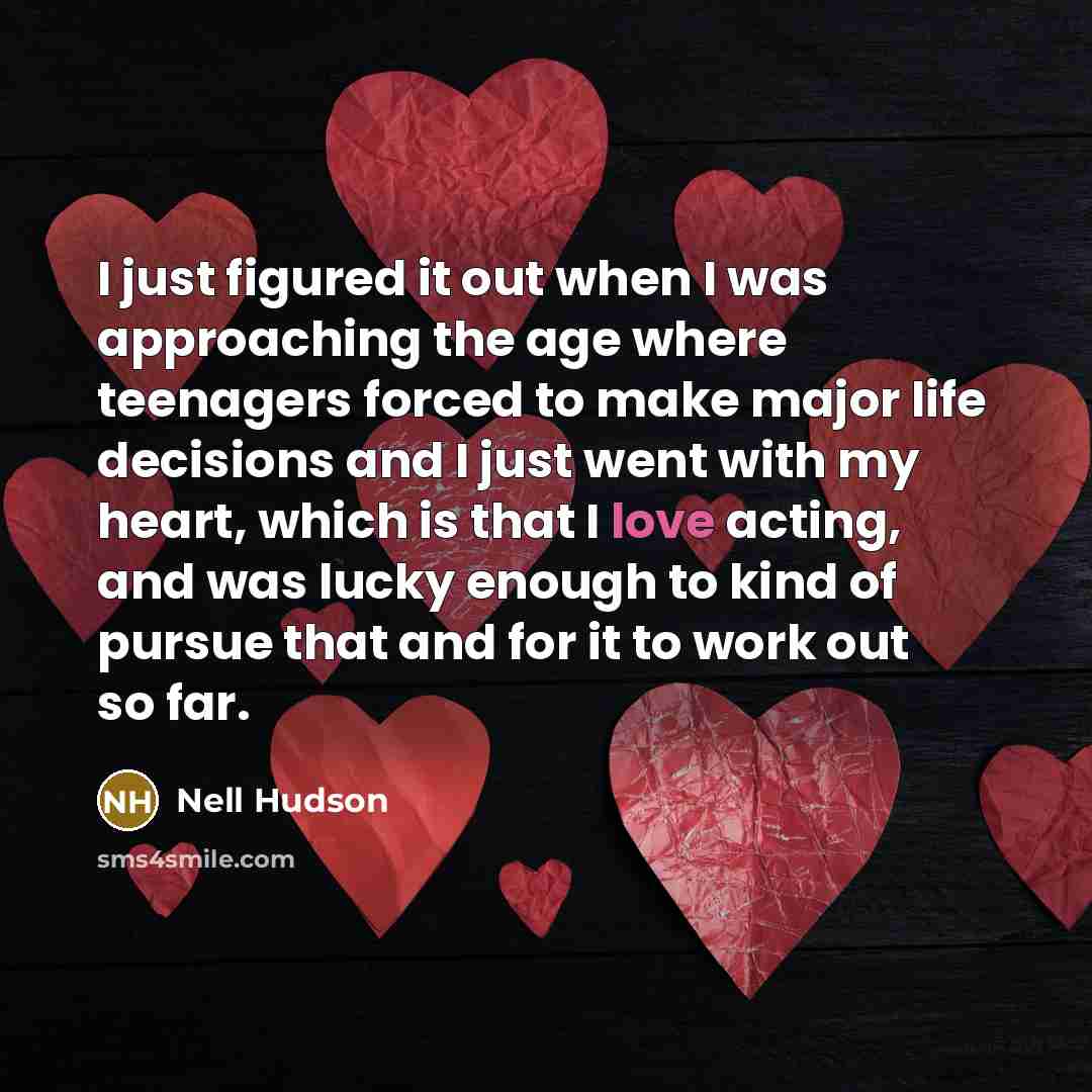 “I just figured it out when I was approaching the…” quote by Nell Hudson