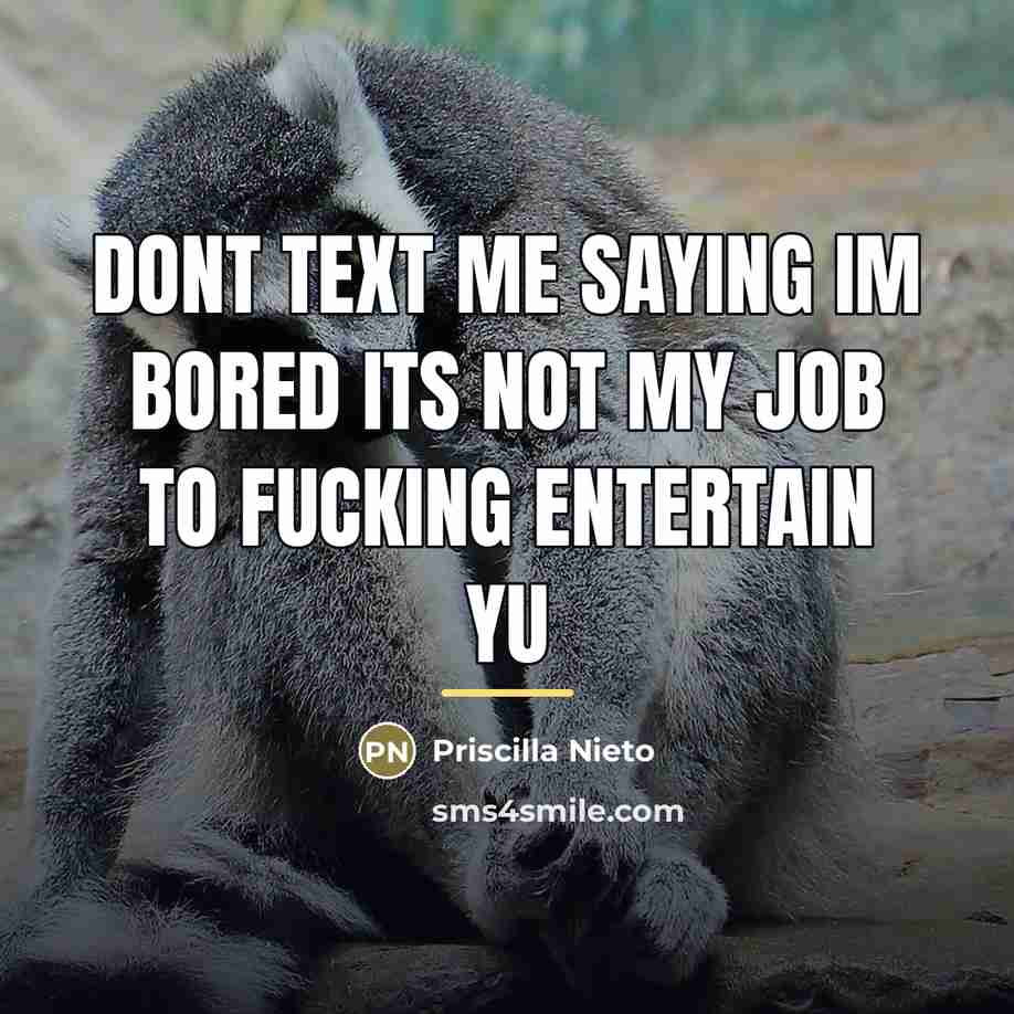 “Dont Text me saying Im Bored Its Not My Job…” quote by Priscilla Nieto