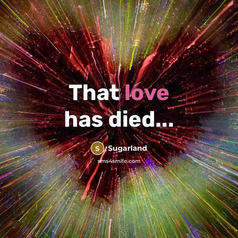 “That love has died...…” quote by Sugarland