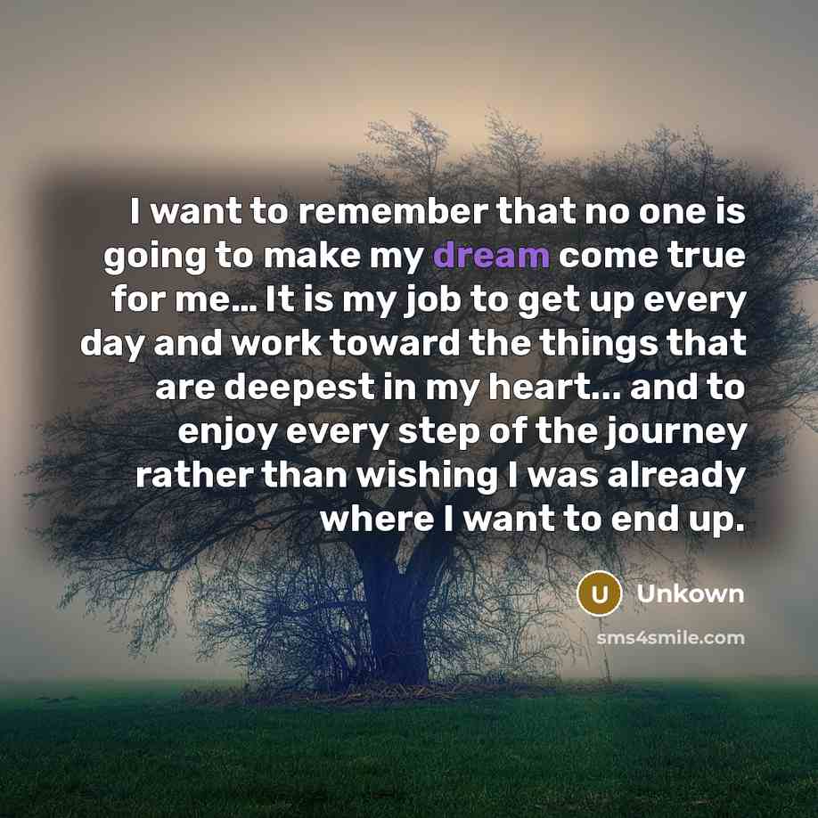 “I want to remember that no one is going to…” quote by Unkown