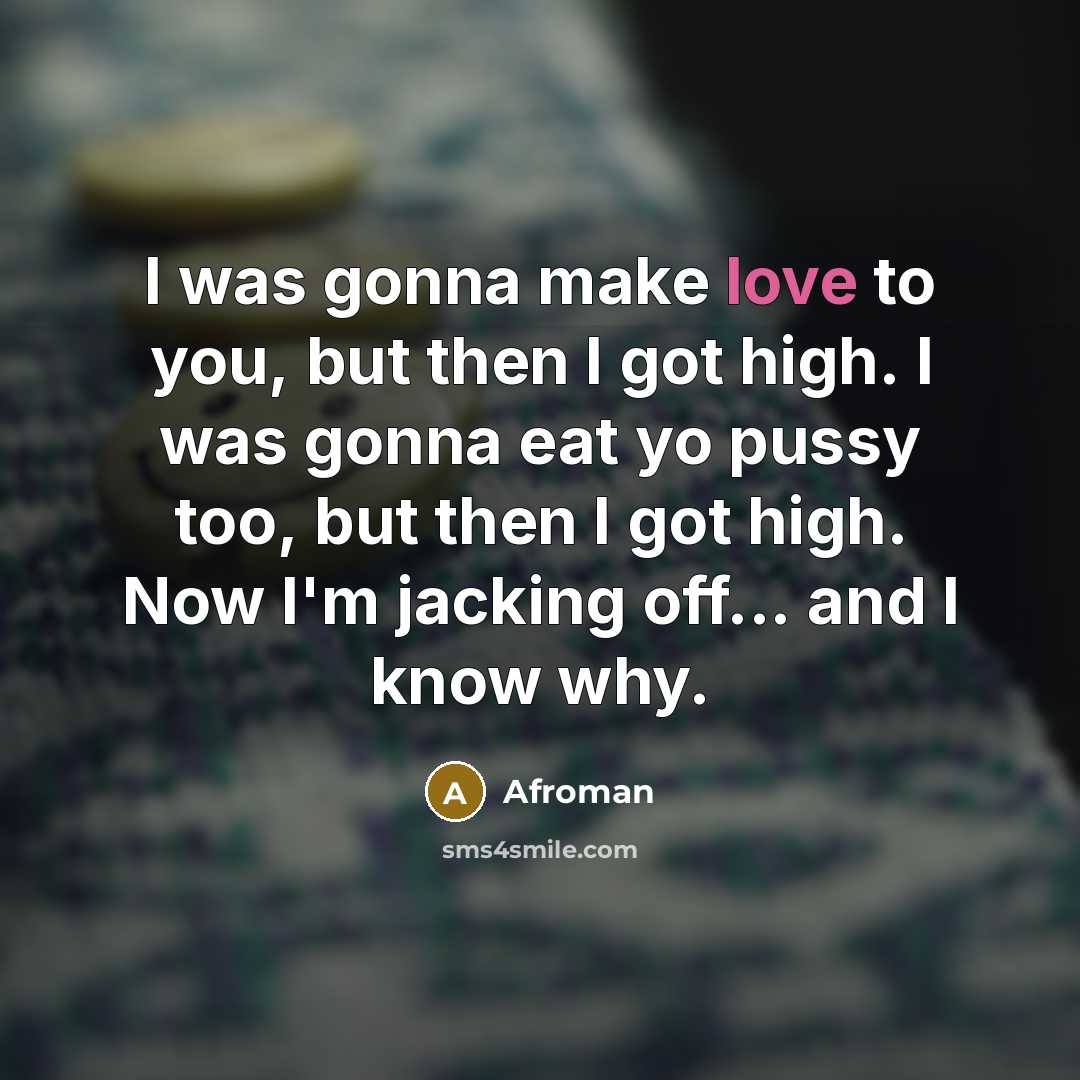 “I was gonna make love to you, but then I…” quote by Afroman