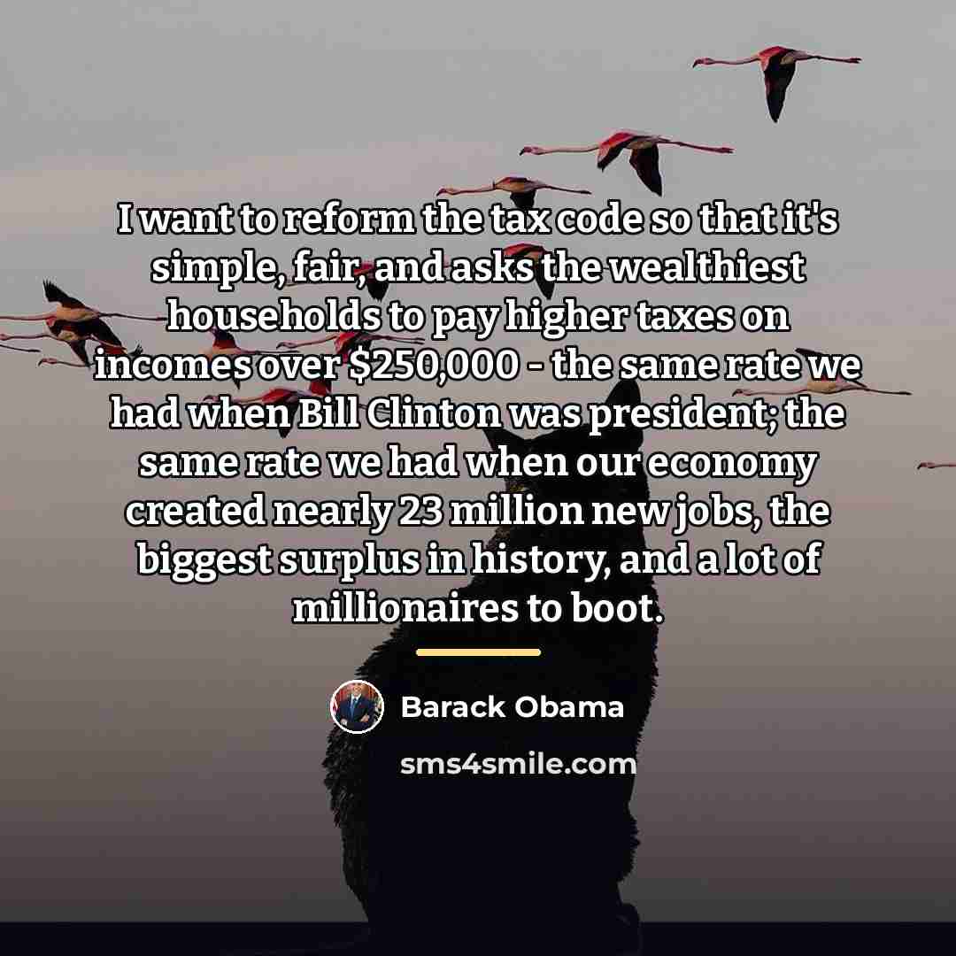 “I want to reform the tax code so that it's…” quote by Barack Obama