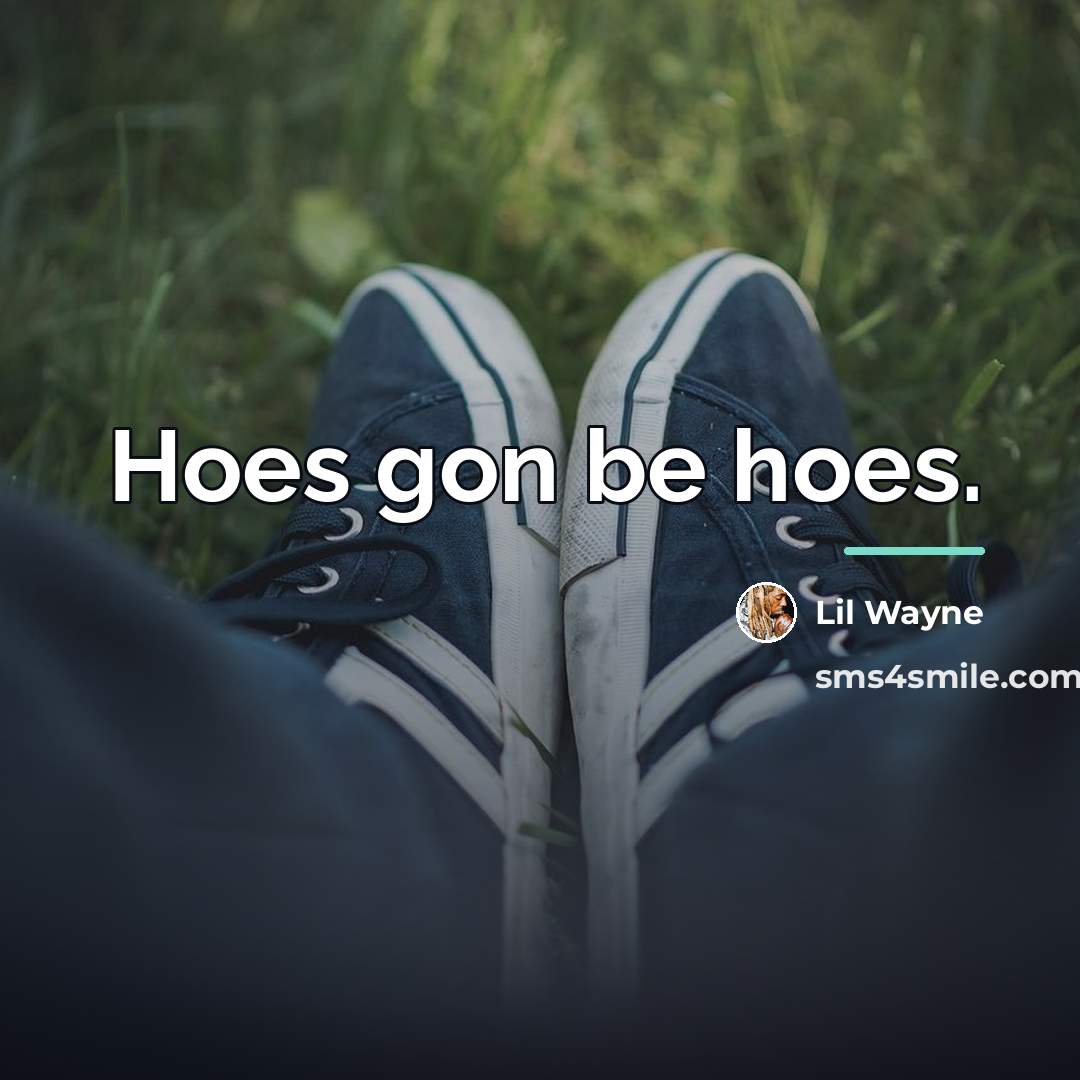 “Hoes gon be hoes.…” quote by Lil Wayne