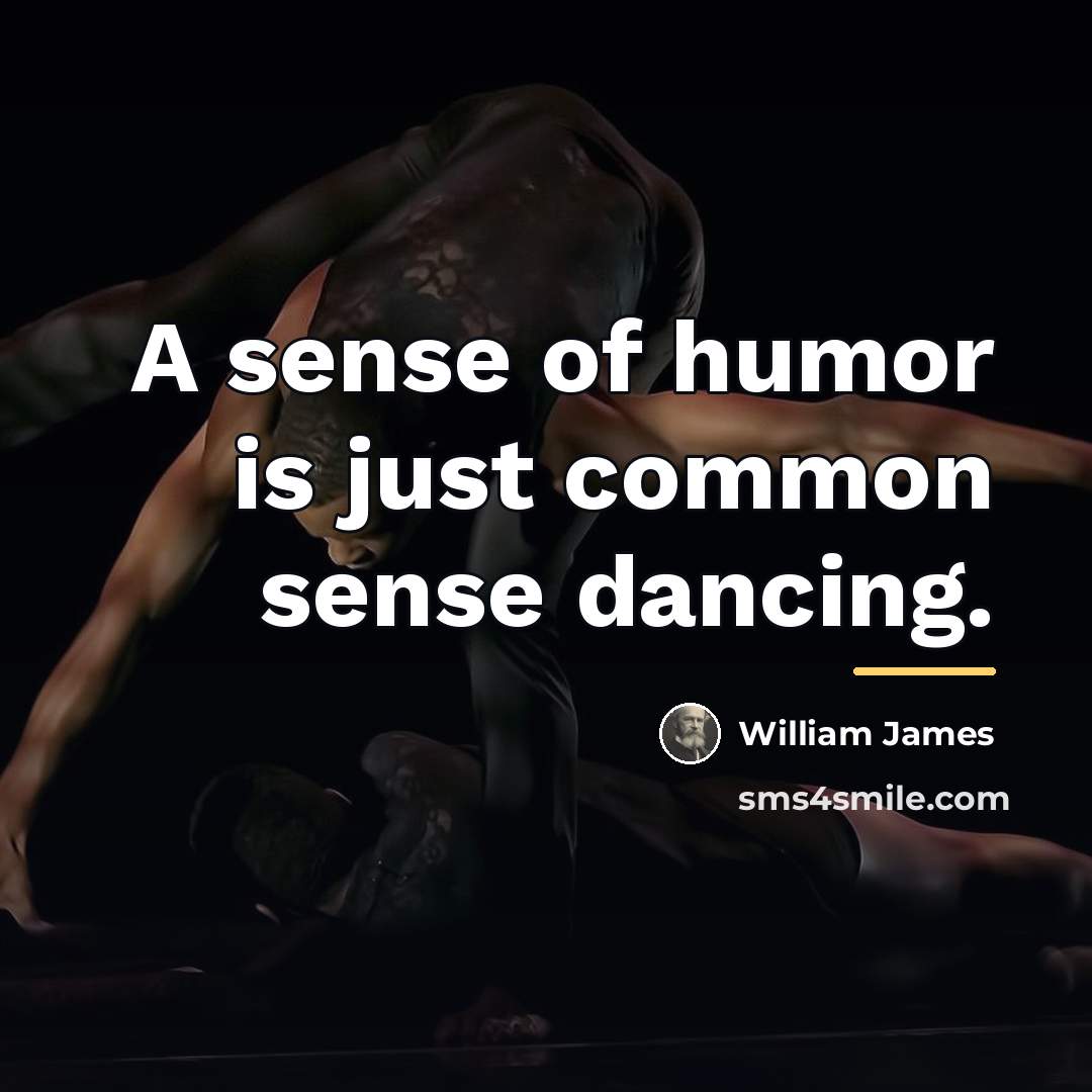 “A sense of humor is just common sense dancing.…” quote by William James