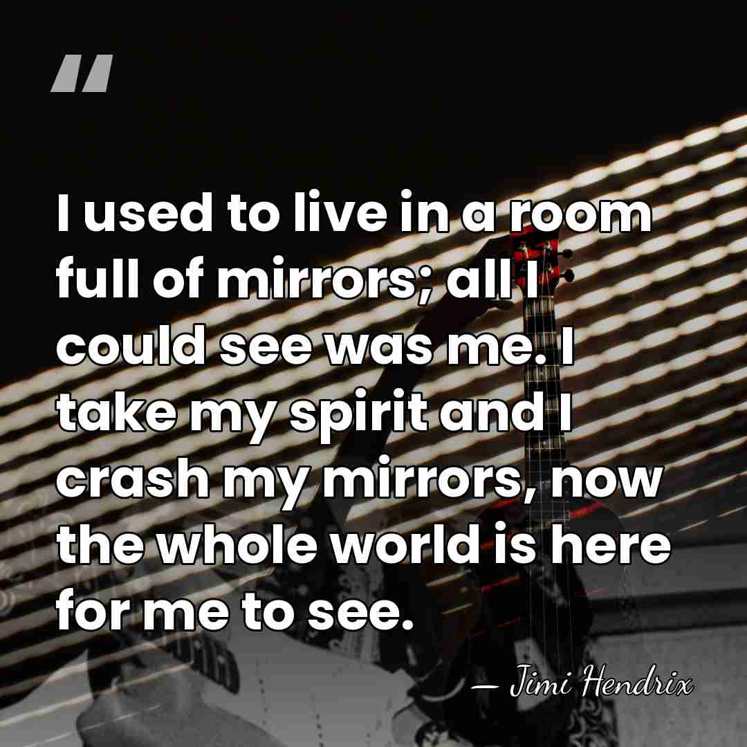 I used to live in a room full of mirrors; all I&hellip; - Jimi Hendrix
