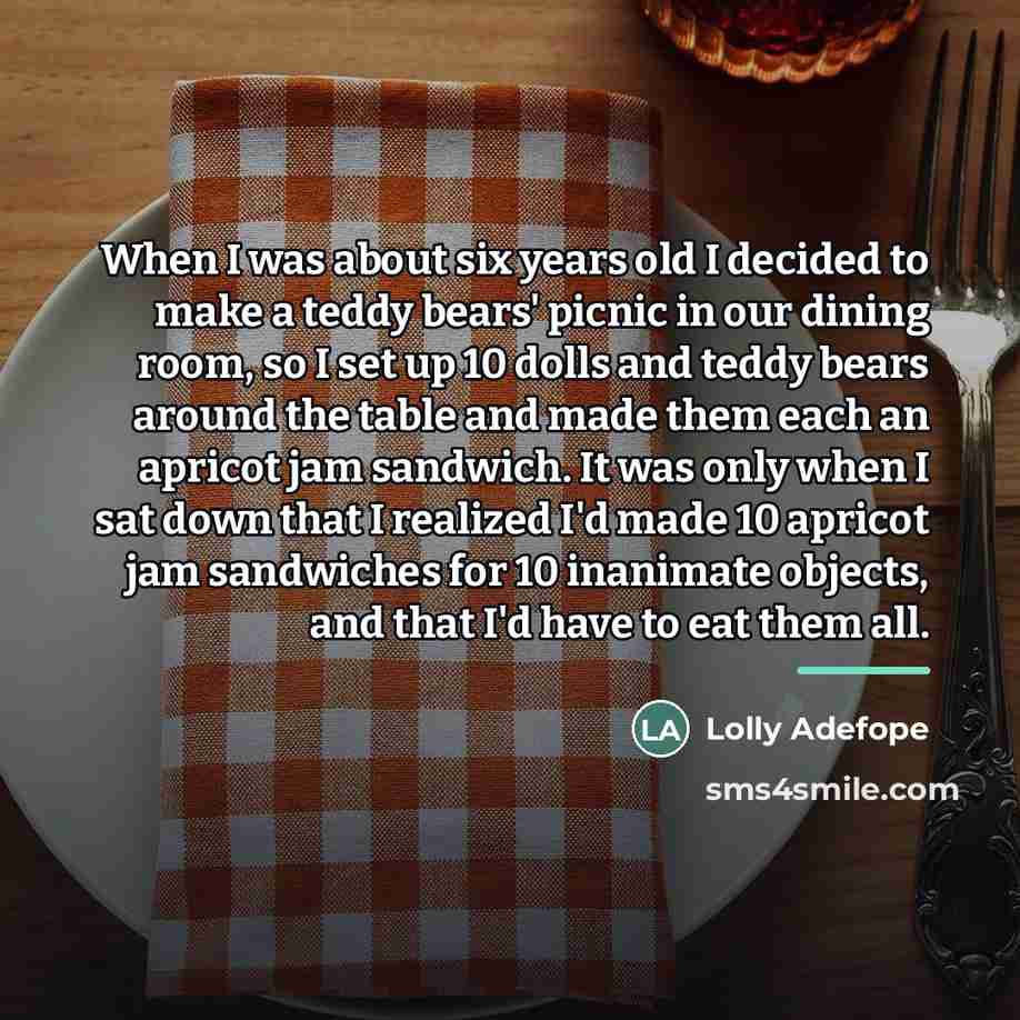 “When I was about six years old I decided to…” quote by Lolly Adefope