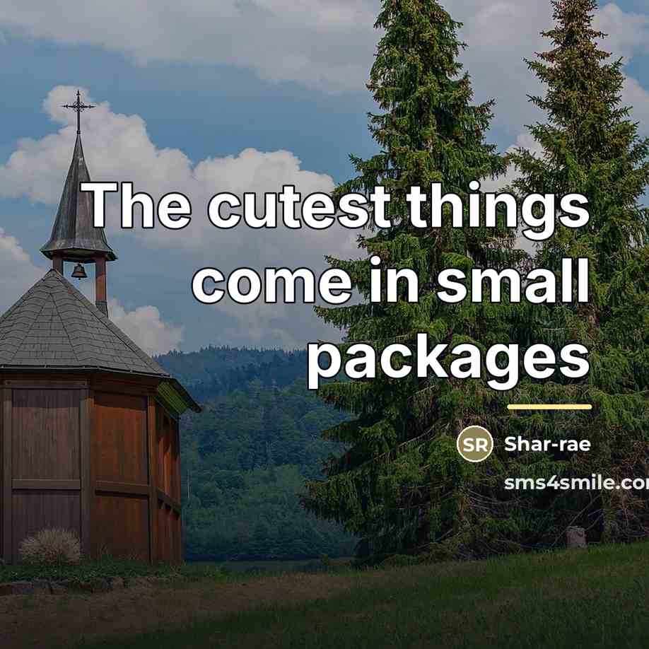 “The cutest things come in small packages…” quote by Shar-rae
