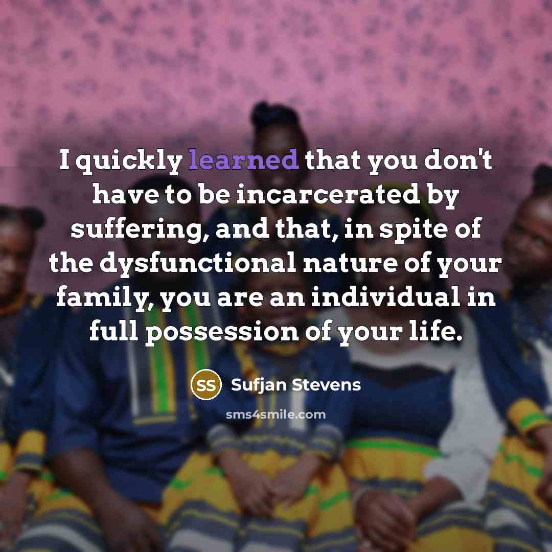“I quickly learned that you don't have to be incarcerated…” quote by Sufjan Stevens