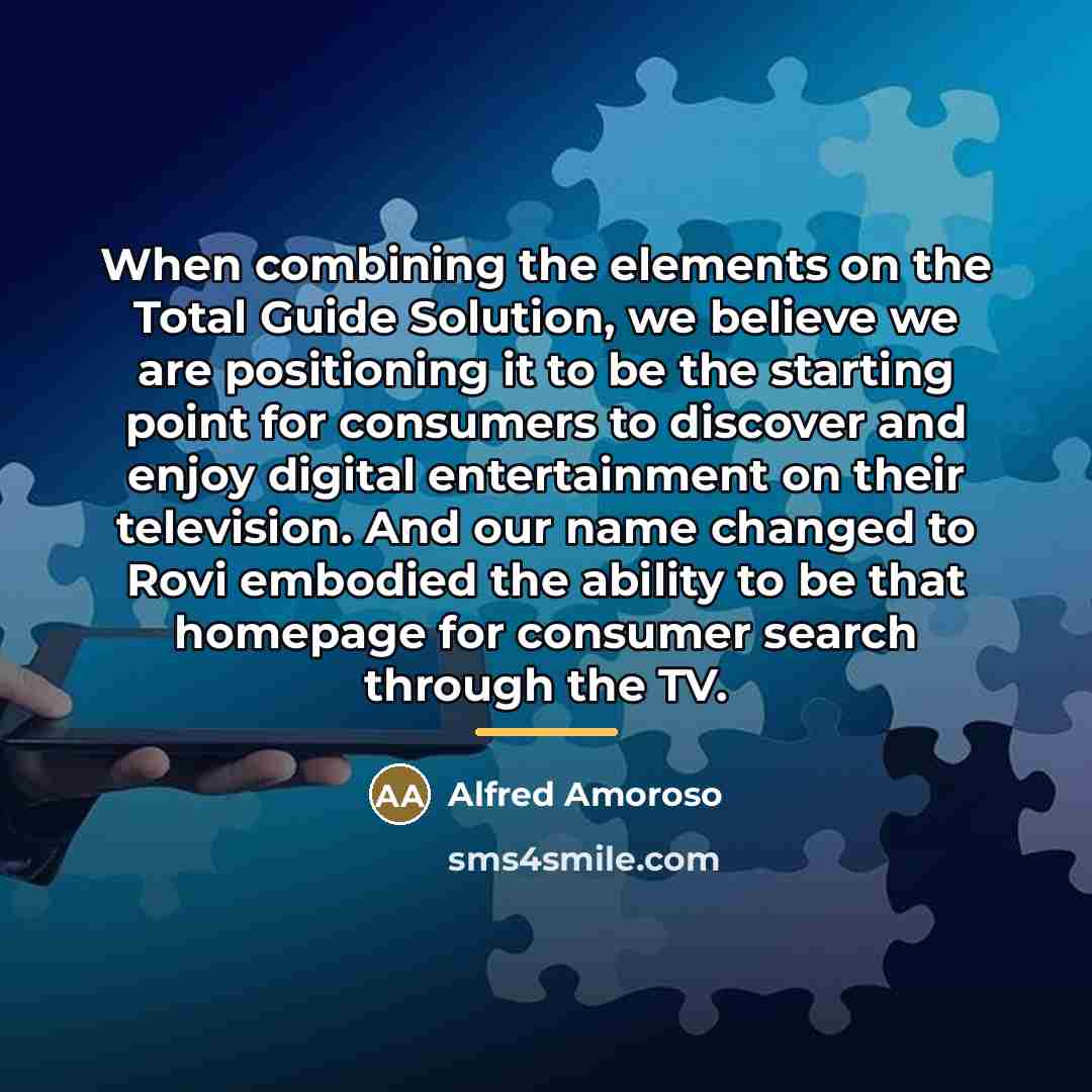 “When combining the elements on the Total Guide Solution, we…” quote by Alfred Amoroso