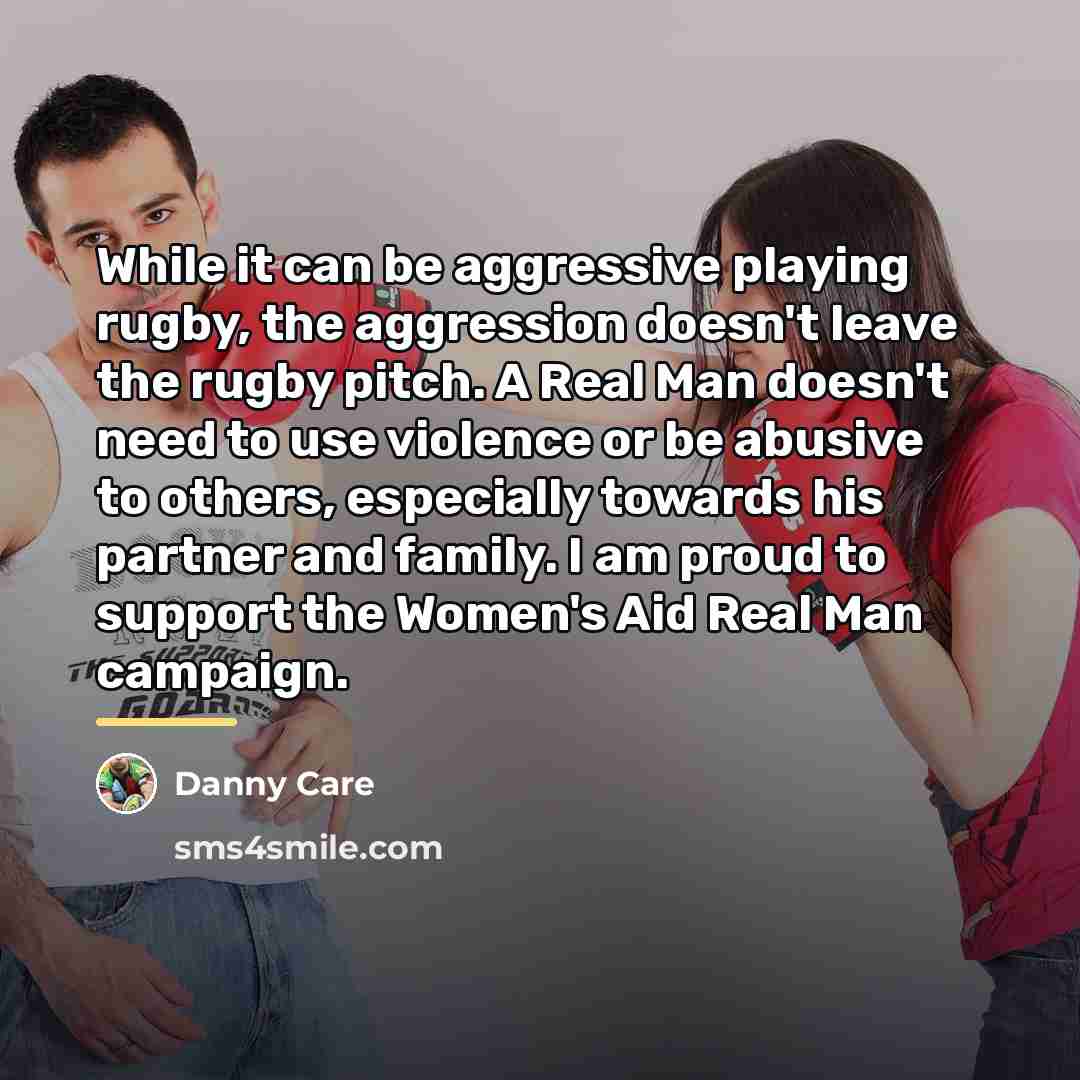 “While it can be aggressive playing rugby, the aggression doesn't…” quote by Danny Care