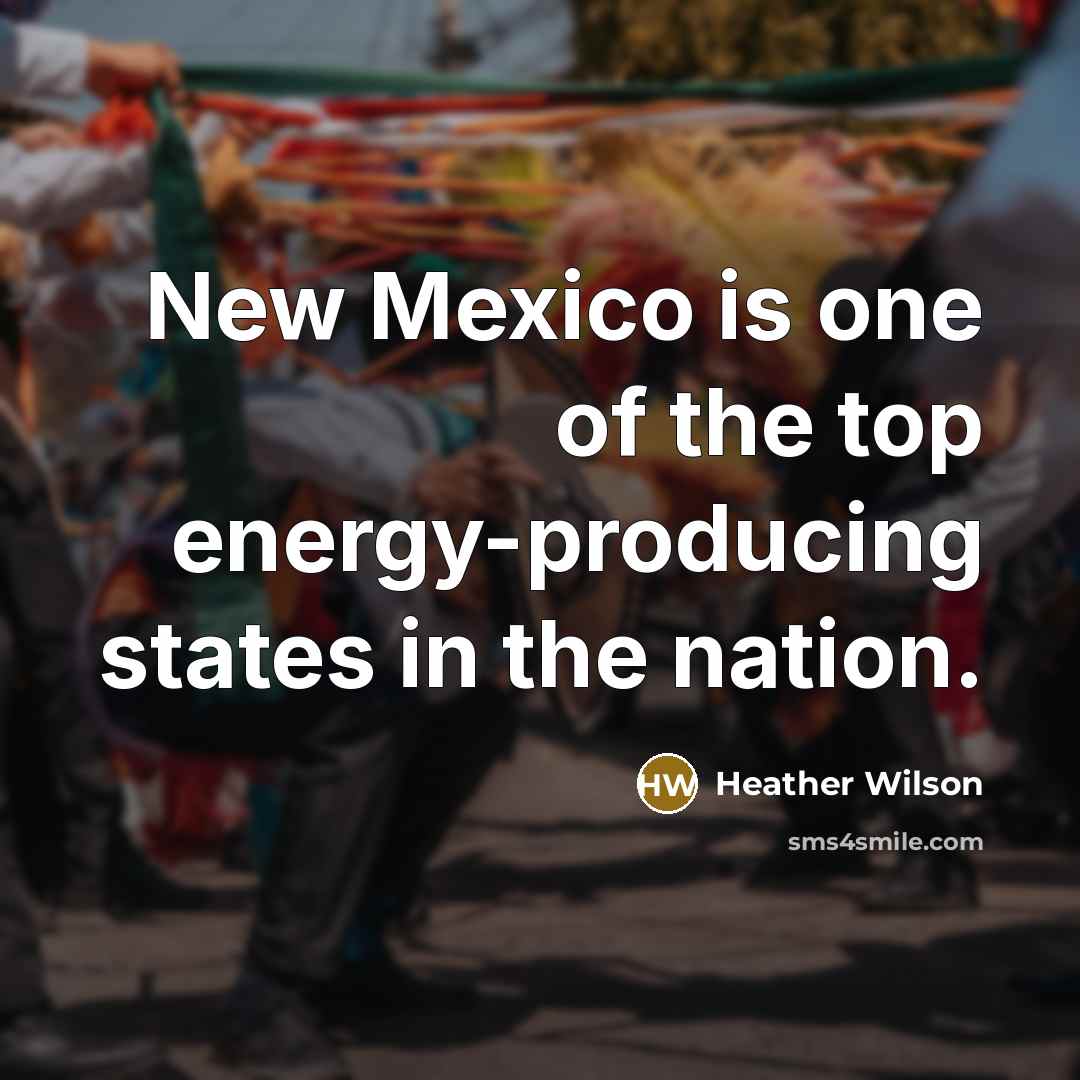 “New Mexico is one of the top energy-producing states in…” quote by Heather Wilson
