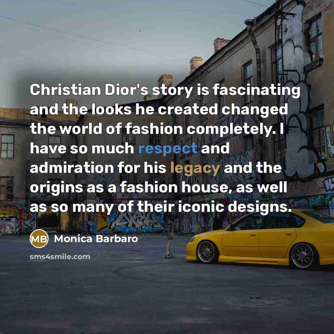 “Christian Dior's story is fascinating and the looks he created…” quote by Monica Barbaro