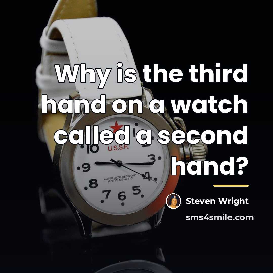 “Why is the third hand on a watch called a…” quote by Steven Wright