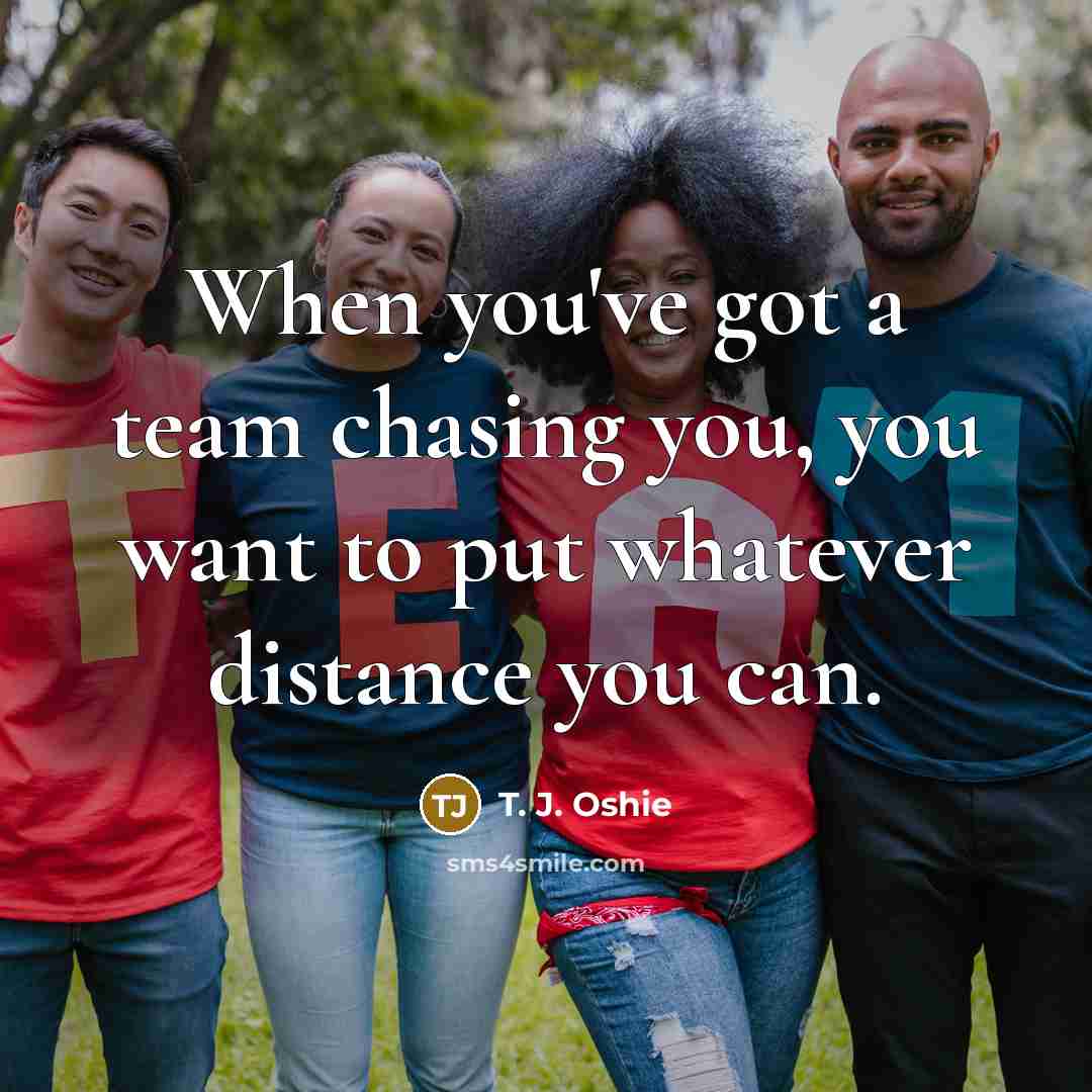 “When you've got a team chasing you, you want to…” quote by T. J. Oshie