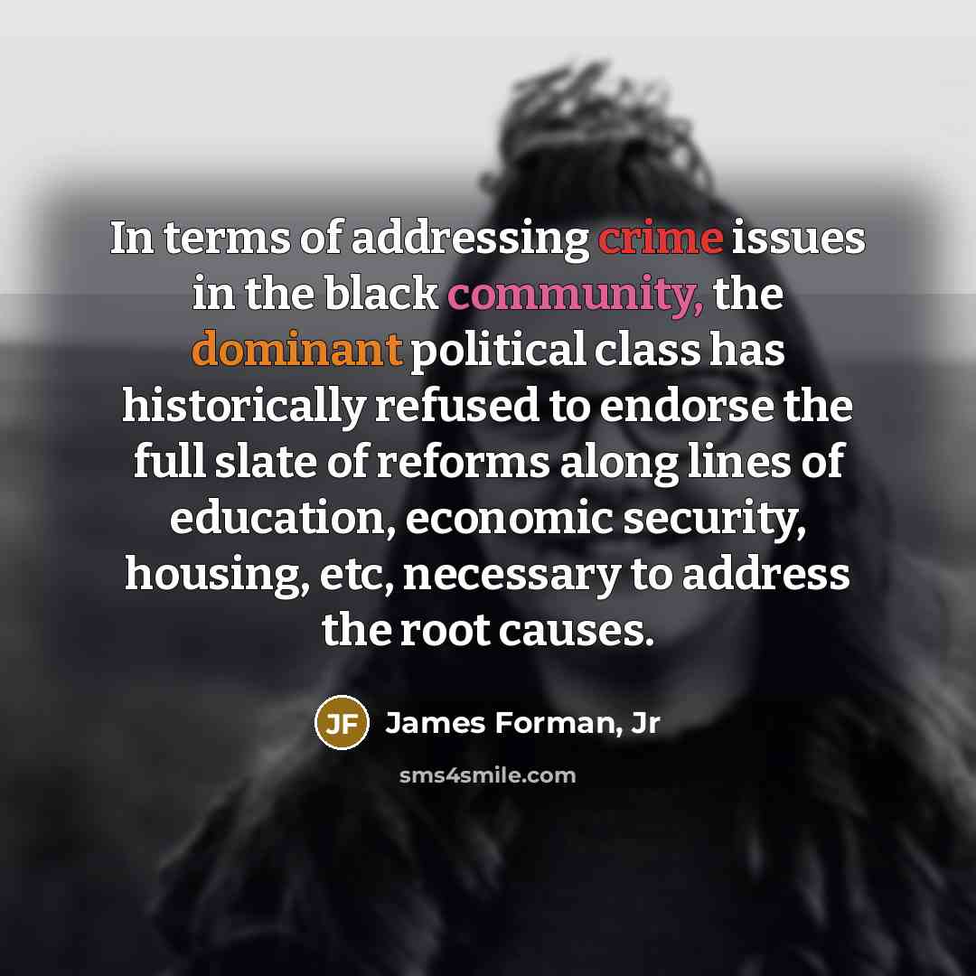 “In terms of addressing crime issues in the black community,…” quote by James Forman, Jr