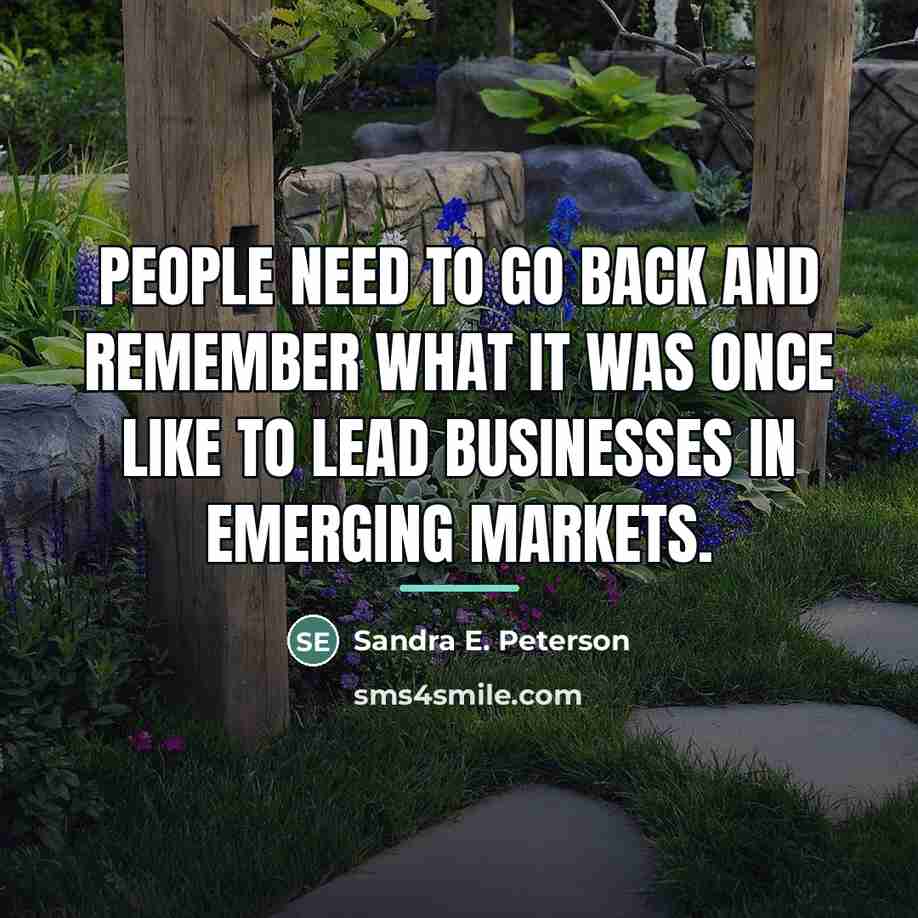 “People need to go back and remember what it was…” quote by Sandra E. Peterson