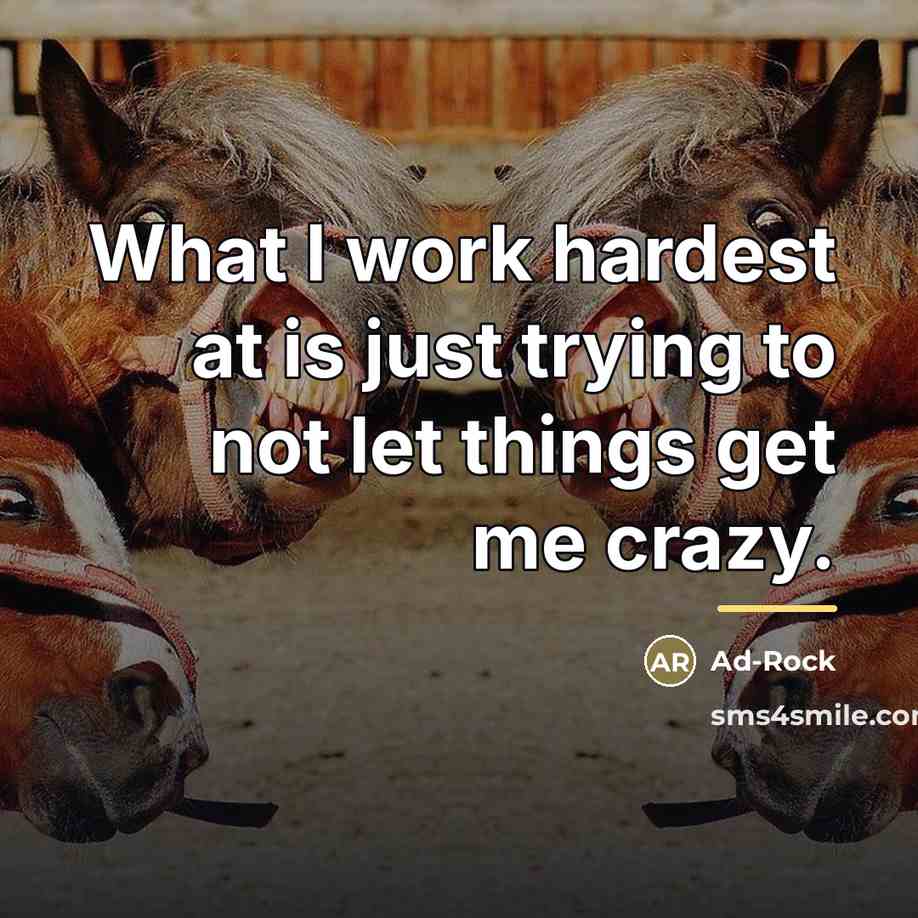 “What I work hardest at is just trying to not…” quote by Ad-Rock