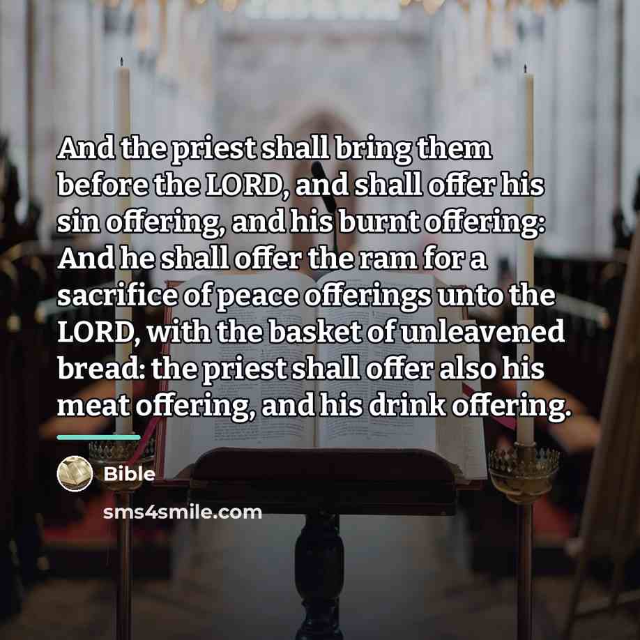 “And the priest shall bring them before the LORD, and…” quote by Bible