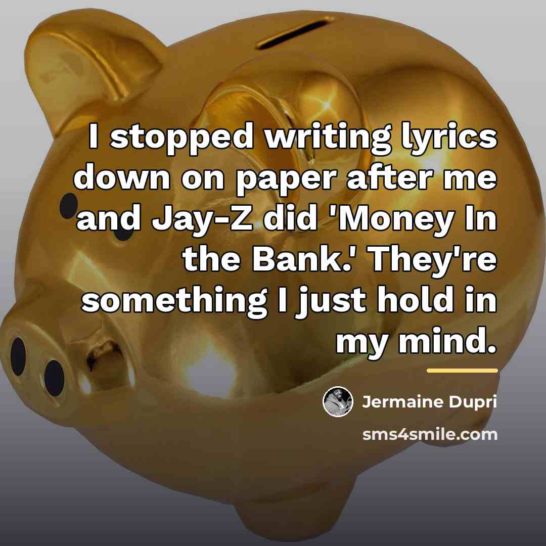 “I stopped writing lyrics down on paper after me and…” quote by Jermaine Dupri