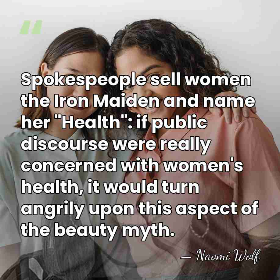 Spokespeople sell women the Iron Maiden and name her "Health": if public&hellip; - Naomi Wolf
