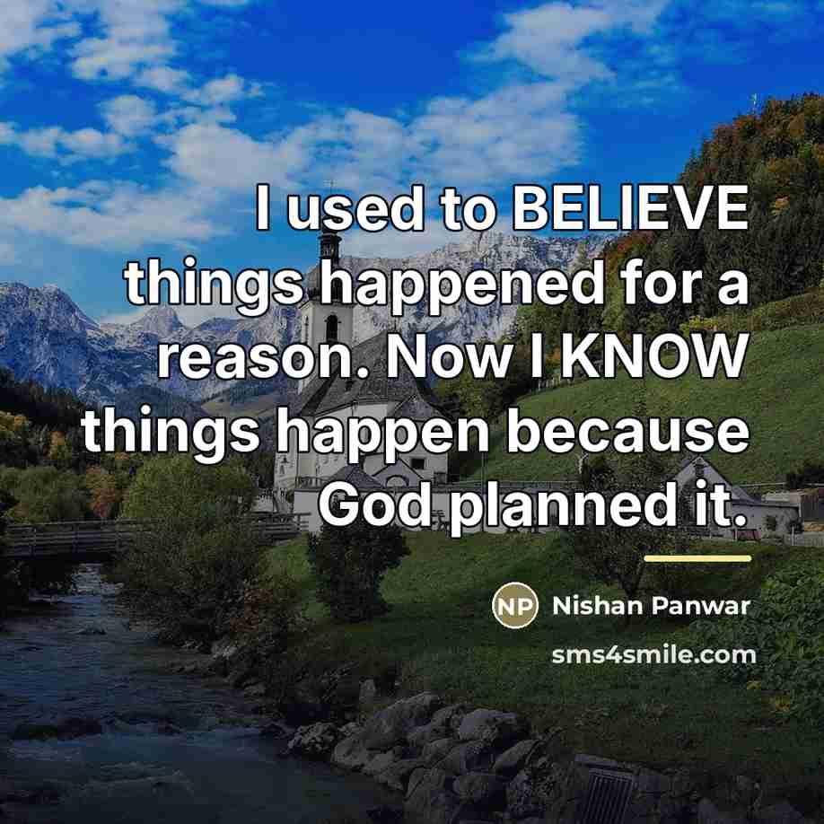“I used to BELIEVE things happened for a reason. Now…” quote by Nishan Panwar