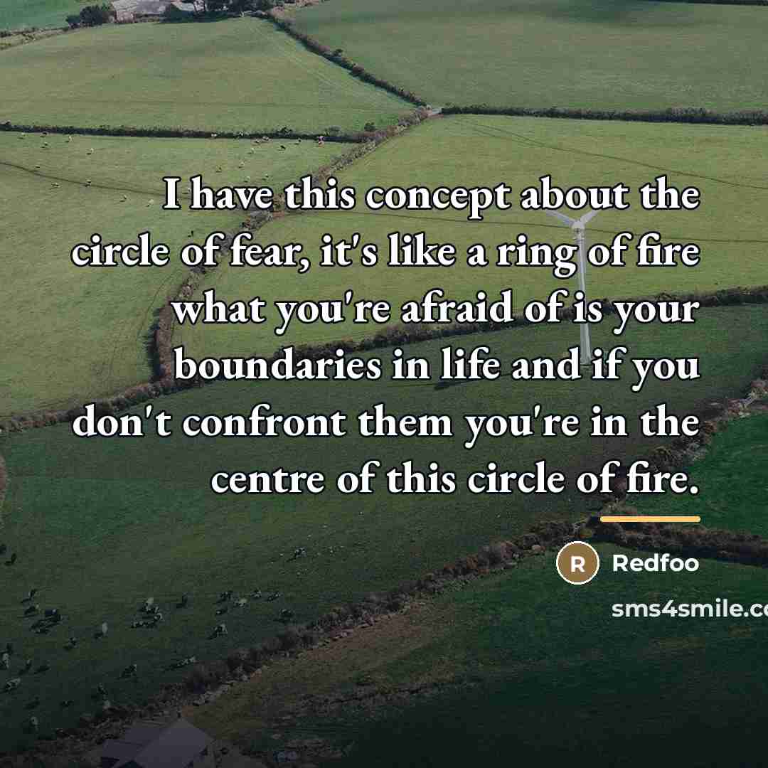“I have this concept about the circle of fear, it's…” quote by Redfoo